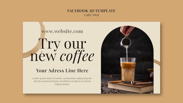 Free PSD coffee shop template design