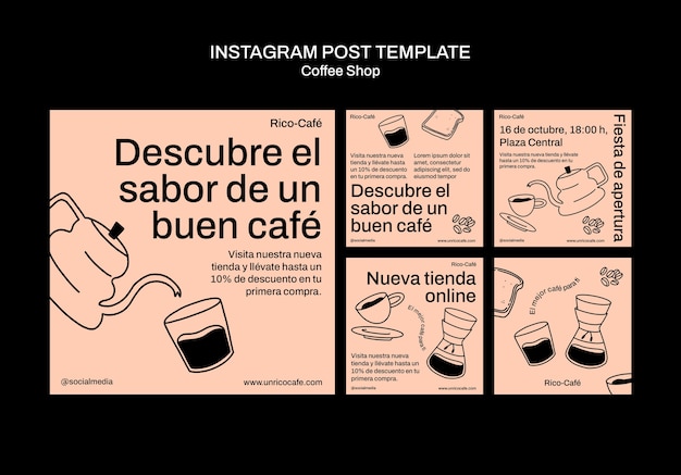 Free PSD coffee shop template design