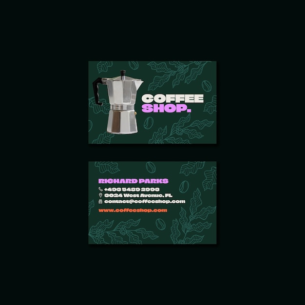 Free PSD coffee shop template design