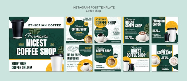 PSD gratuito progettazione del modello di caffetteria