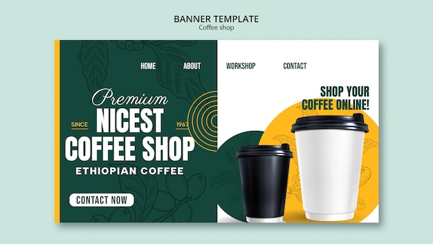 Coffee shop template  design