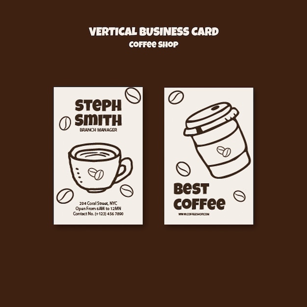 Free PSD coffee shop template design