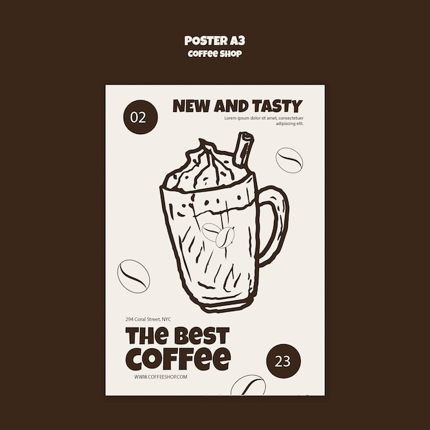 Free PSD coffee shop template design