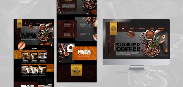 Free PSD coffee shop web template