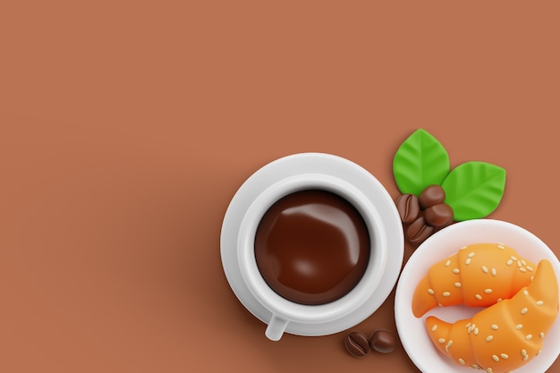 Free PSD coffee still life background