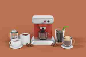 Free PSD coffee still life background