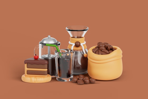 Coffee still life background