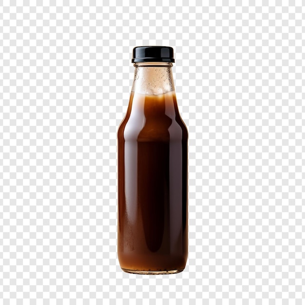 Free PSD coffee syrup bottle isolated on transparent background