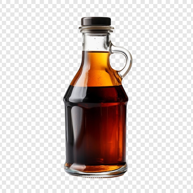 Free PSD coffee syrup bottle isolated on transparent background