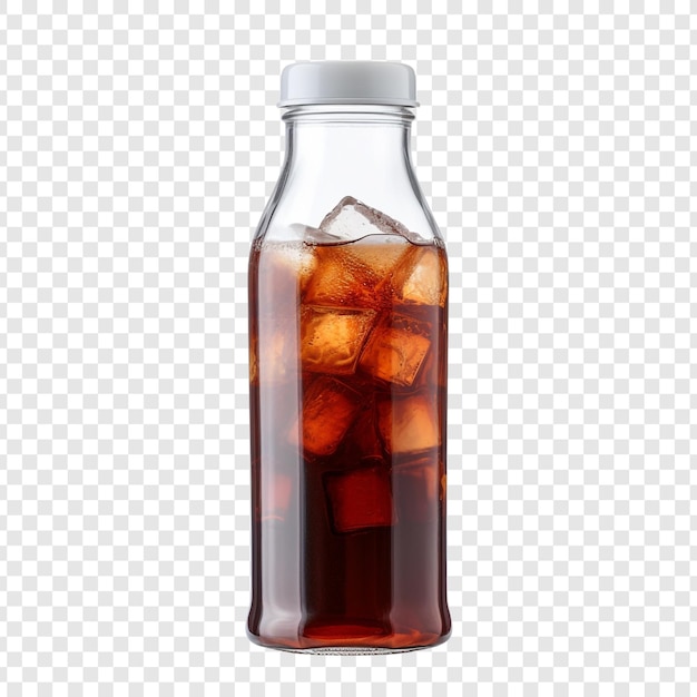 Coffee syrup bottle isolated on transparent background