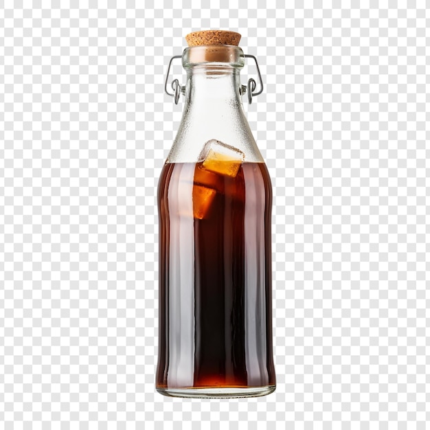 Coffee syrup bottle isolated on transparent background