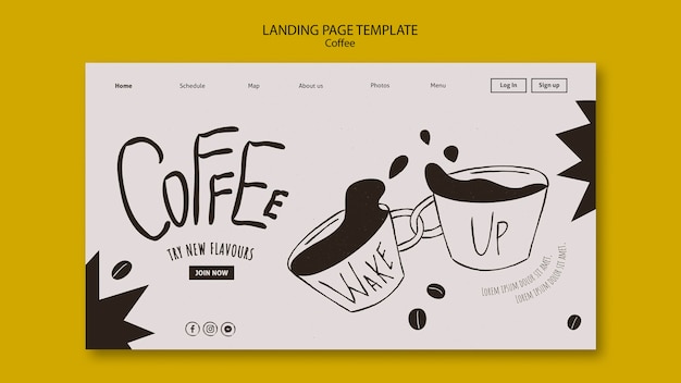 Free PSD coffee  template design