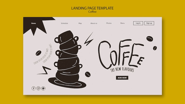 Free PSD coffee  template design