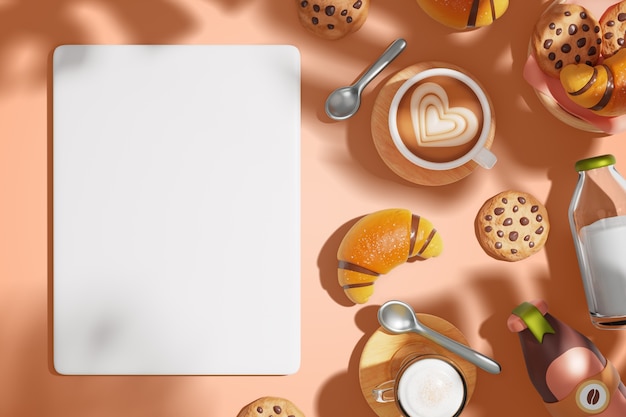 coffee time sales blank banner background