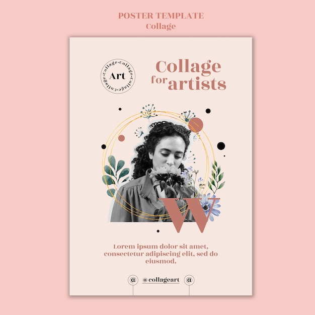 Collage for artists poster template