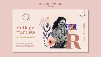 collage for artists banner template