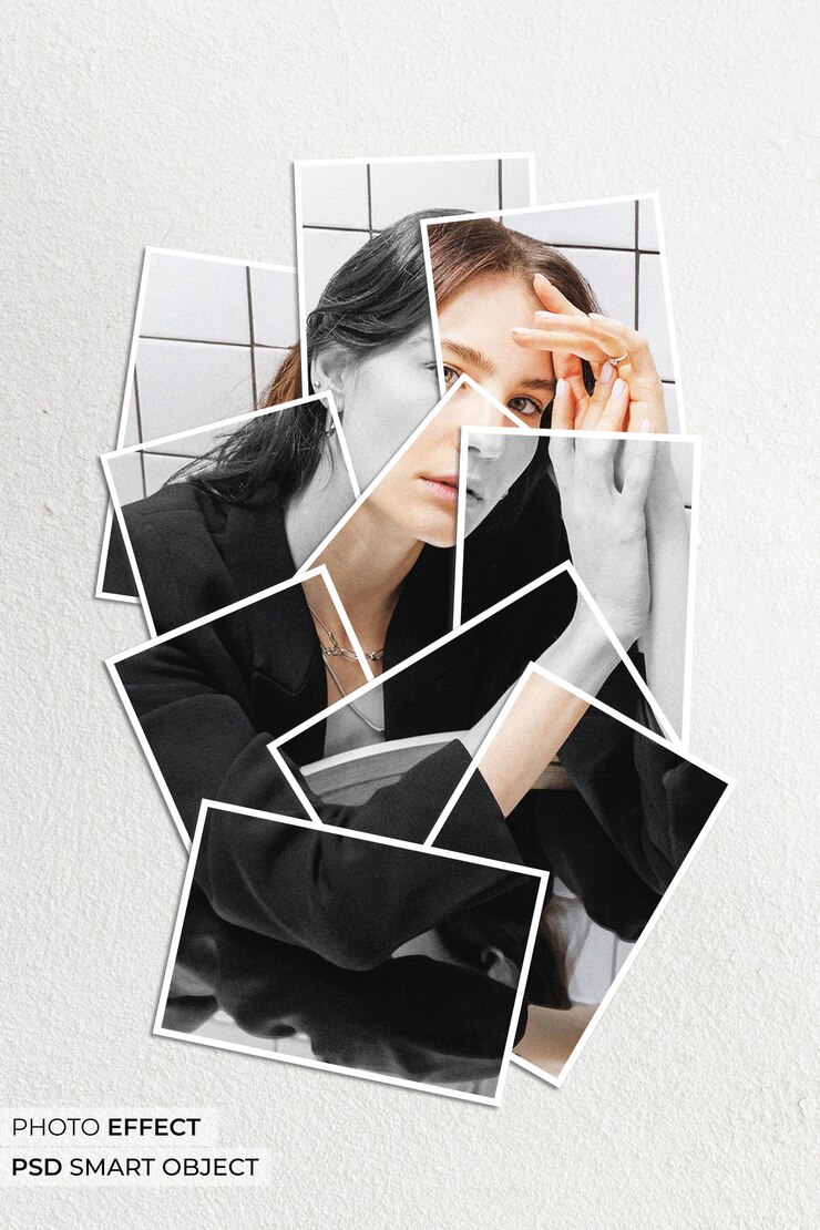 Free PSD collage photo effect
