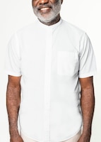 免费的PSD无领的白衬衫PSD模型男装