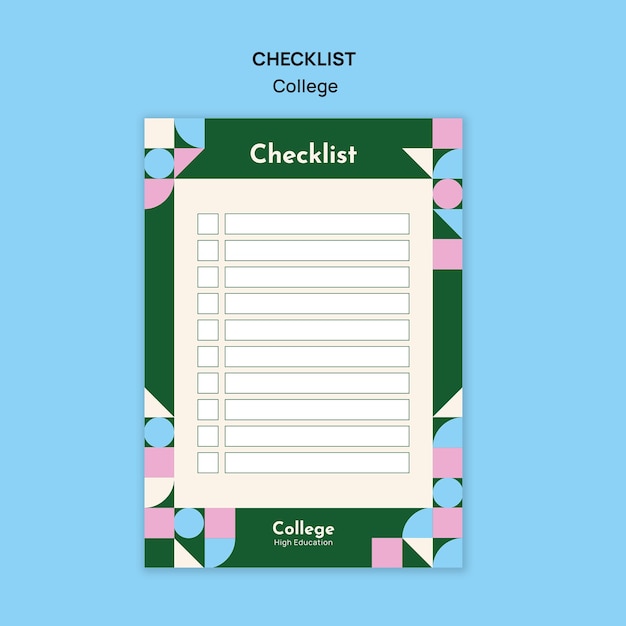 College template design