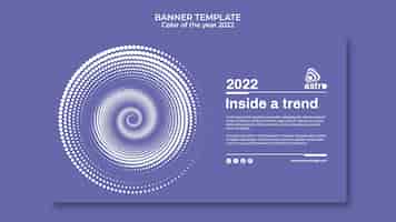 무료 PSD 2022년 올해의 색상 배너 템플릿