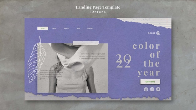 2022년 올해의 색상 랜딩 페이지 템플릿