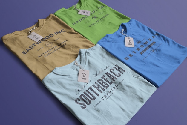 Free PSD color tshirt mockup