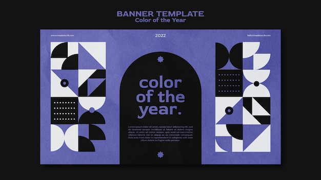 Free PSD color of the year 2022 banner template