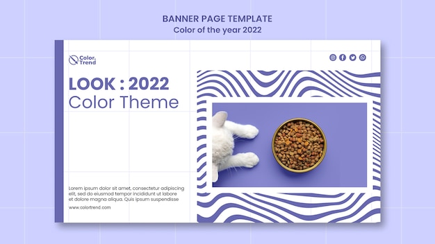 Free PSD color of the year 2022 banner template