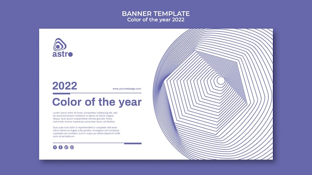 Free PSD color of the year 2022 banner template