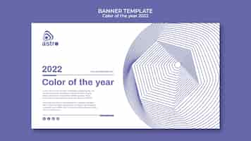 Free PSD color of the year 2022 banner template