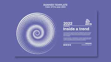 Free PSD color of the year 2022 banner template