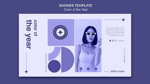 Free PSD color of the year 2022 banner template