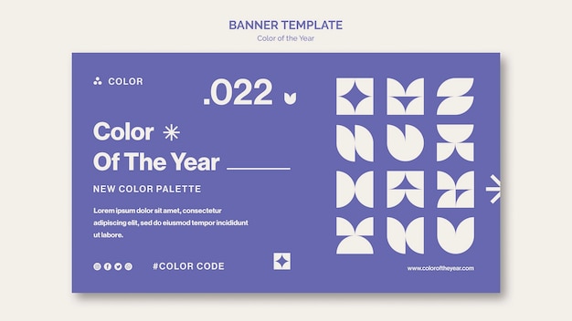 Free PSD color of the year 2022 banner template