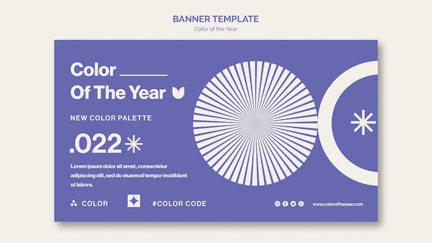 Modello di banner del colore dell'anno 2022