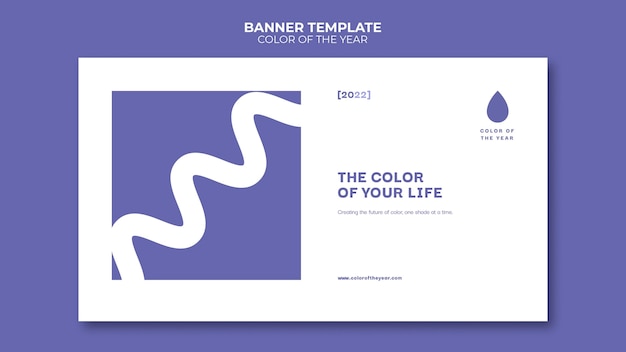 Free PSD color of the year 2022 banner template