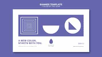 Free PSD color of the year 2022 banner template