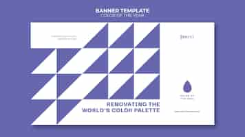 Free PSD color of the year 2022 banner template