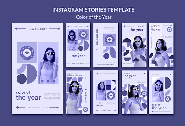 Color of the year 2022 instagram stories template