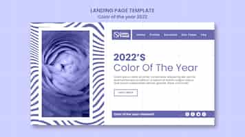 Free PSD color of the year 2022 landing page template