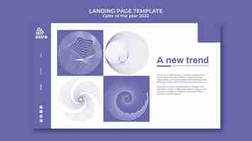 Free PSD color of the year 2022 landing page template