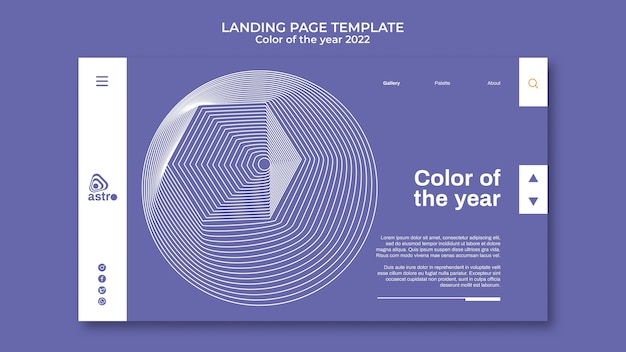 Color of the year 2022 landing page template