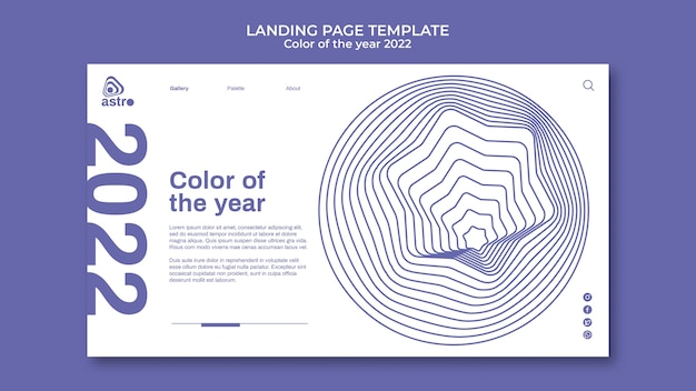 Color of the year 2022 landing page template