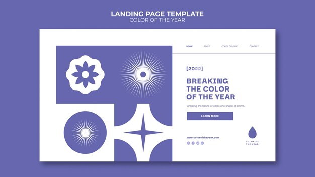 Color of the year 2022 landing page template