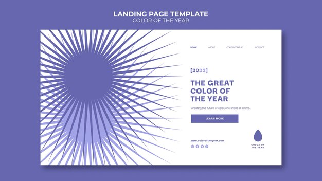 Color of the year 2022 landing page template