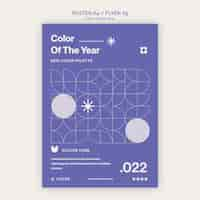 Free PSD color of the year 2022 poster or flyer template