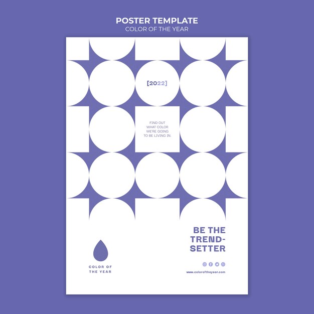 Color of the year 2022 poster template