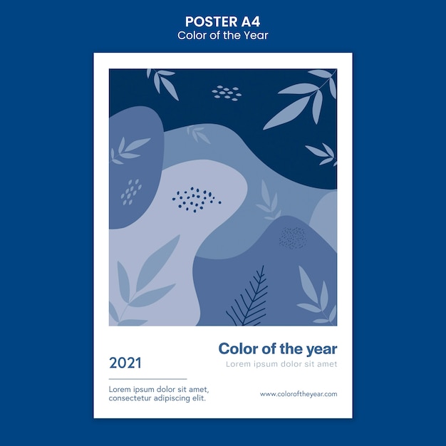 Free PSD color of the year poster template