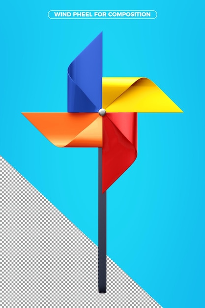 Colorful 3d weather vane for composition