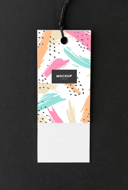 PSD gratuito design colorato mockup tag segnalibro