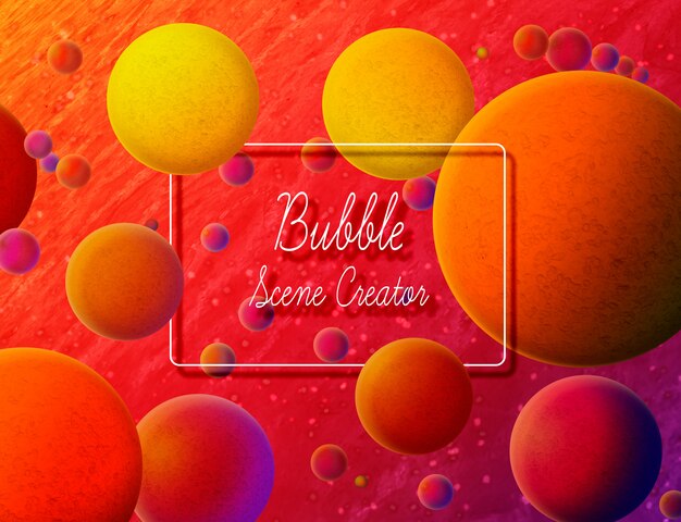 Colorful bubble scene creator background